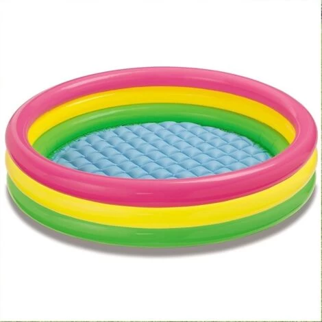 Trade Shop - Piscina Gonfiabile Per Bambini Arcobaleno A 3 Anelli Colorati 147 X 33 Cm 4 Trade Shop - Piscina Gonfiabile Per Bambini Arcobaleno A 3 Anelli Colorati 147 X 33 Cm - immagine 2