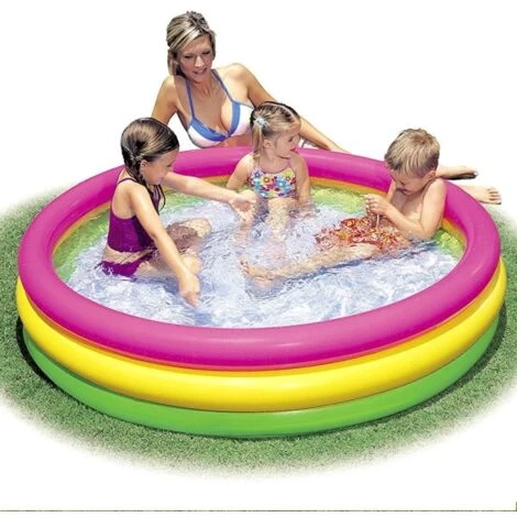 Trade Shop - Piscina Gonfiabile Per Bambini Arcobaleno A 3 Anelli Colorati 147 X 33 Cm 5 Trade Shop - Piscina Gonfiabile Per Bambini Arcobaleno A 3 Anelli Colorati 147 X 33 Cm - immagine 3
