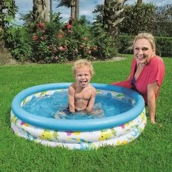 Bestway Piscina Rotonda Gonfiabile Fuoriterra Pesciolini Bambini Giardino 3 Anelli -Bestway Italia 95397737 3