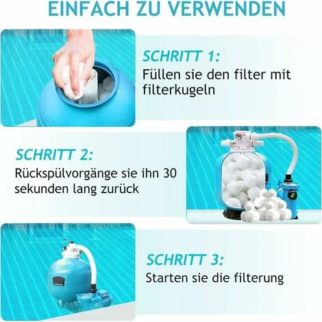Sfera Filtrante Per Piscina 1000g - Sfere Filtranti Equivalenti A 36 Kg Di Filtro A Sabbia, Sfere Filtranti Riutilizzabili, Sfere Filtranti Per Piscina Adatte Per Sistemi Di Filtrazione 5 Sfera Filtrante Per Piscina 1000g - Sfere Filtranti Equivalenti A 36 Kg Di Filtro A Sabbia, Sfere Filtranti Riutilizzabili, Sfere Filtranti Per Piscina Adatte Per Sistemi Di Filtrazione - immagine 3