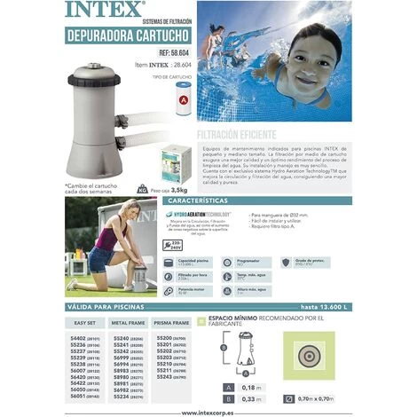 Pompa Intex Filtro Piscina Easy Fram CARTUCCIA FUORITERRA Portata 2.006 L 6 Pompa Intex Filtro Piscina Easy Fram CARTUCCIA FUORITERRA Portata 2.006 L - immagine 4