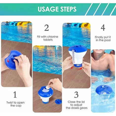 LITZEE Pezzi Di Ricambio Per Diffusore Di Cloro Per Frigorifero Mini Piscina Di Dosaggio Galleggiante Da 5 Pollici, Galleggiante Di Dosaggio, Galleggiante Per Compresse Di Cloro, Piscina Di Dosaggio G 5 LITZEE Pezzi Di Ricambio Per Diffusore Di Cloro Per Frigorifero Mini Piscina Di Dosaggio Galleggiante Da 5 Pollici, Galleggiante Di Dosaggio, Galleggiante Per Compresse Di Cloro, Piscina Di Dosaggio G - immagine 3