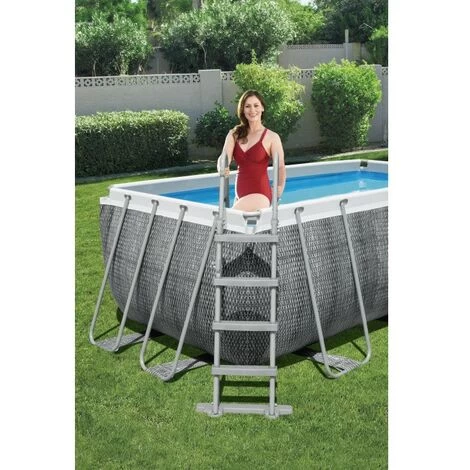 Piscina Bestway Power Steel Rettangolare Rattan 412x201x122 Cm 6 Piscina Bestway Power Steel Rettangolare Rattan 412x201x122 Cm - immagine 4