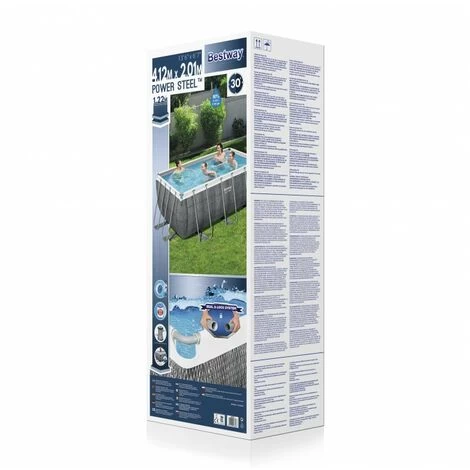 Piscina Bestway Power Steel Rettangolare Rattan 412x201x122 Cm 7 Piscina Bestway Power Steel Rettangolare Rattan 412x201x122 Cm - immagine 5