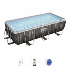 Piscina Bestway Power Steel Fuori Terra Rettangolare 404x201x100 Cm