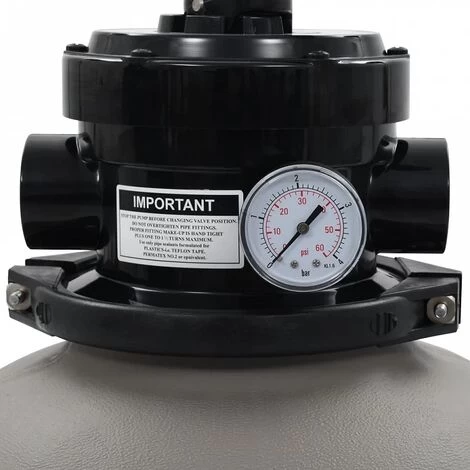 Filtro A Sabbia Per Piscine Valvola A 4 Posizioni Grigio 350 Mm 5 Filtro A Sabbia Per Piscine Valvola A 4 Posizioni Grigio 350 Mm - immagine 3