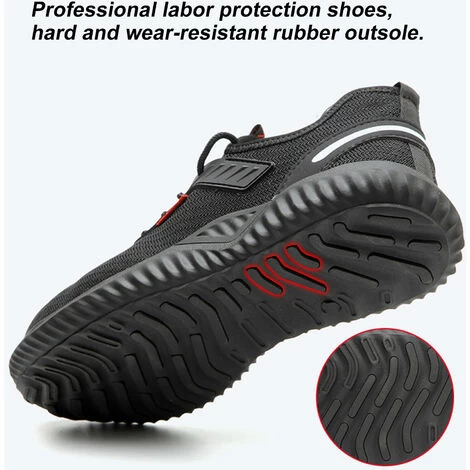 Scarpe Antinfortunistiche Con Punta In Acciaio Scarpe Antinfortunistiche Per Uomo Scarpe Da Lavoro Da Donna Scarpe Da Lavoro Leggere E Traspiranti Scarpe Da Costruzione E Industriali Nere 41 5 Scarpe Antinfortunistiche Con Punta In Acciaio Scarpe Antinfortunistiche Per Uomo Scarpe Da Lavoro Da Donna Scarpe Da Lavoro Leggere E Traspiranti Scarpe Da Costruzione E Industriali Nere 41 - immagine 3