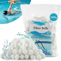 Palle Filtro 1300g, Alternativa Per Filtro A Sabbia 46Kg, Filtro A Sabbia Sabbia, Filtro In Fibra Multimediale Per Piscina, Adatto Per Vari Sistemi Di Filtraggio