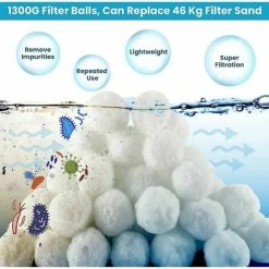 Palle Filtro 1300g, Alternativa Per Filtro A Sabbia 46Kg, Filtro A Sabbia Sabbia, Filtro In Fibra Multimediale Per Piscina, Adatto Per Vari Sistemi Di Filtraggio -Bestway Italia 98231833 5