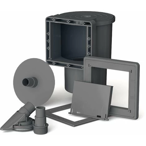 Skimmer A Parete In Kit Per Piscine In Acciaio Grigio GRE AR100G 3 Skimmer A Parete In Kit Per Piscine In Acciaio Grigio GRE AR100G