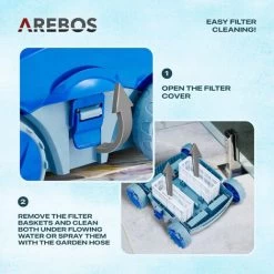 AREBOS Robot Piscina Runner Piscina Aspiratore Piscina Pulitore Piscina -Bestway Italia 98542120 4