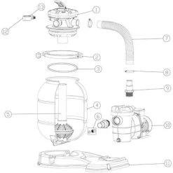 Pezzo Di Ricambio: Testa Filtro A Sabbia Sistema Di Filtrazione Piscine -Bestway Italia 9863003 5