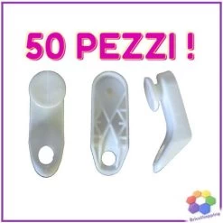 Ganci Scorrevoli Per Binario Bastone Da Tenda Ricambio In Plastica 50 Pezzi