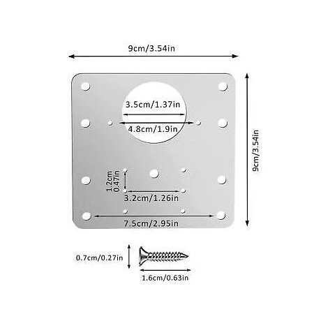 4 Pz Piastra Riparatrice Inox Per Riparare Cerniere Ante Dei Mobili Armadi Cucin 7 4 Pz Piastra Riparatrice Inox Per Riparare Cerniere Ante Dei Mobili Armadi Cucin - immagine 5