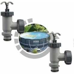 Valvola Saracinesca Shut Off - Tipo Intex 10747 - 2 Pezzi - Per Chiusura Entrata Mandata Piscina Piscine Intex