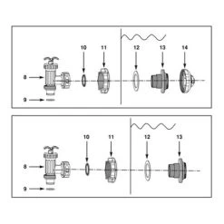 Valvola Saracinesca Shut Off - Tipo Intex 10747 - 2 Pezzi - Per Chiusura Entrata Mandata Piscina Piscine Intex -Bestway Italia 98881239 3