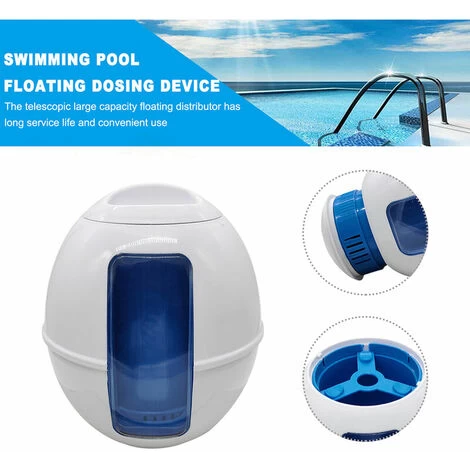 Sterilizzatore Per Piscina Galleggiante, Dosatore Di Cloro Con Termometro, Disinfezione Automatica, Pompa 4 Sterilizzatore Per Piscina Galleggiante, Dosatore Di Cloro Con Termometro, Disinfezione Automatica, Pompa - immagine 2